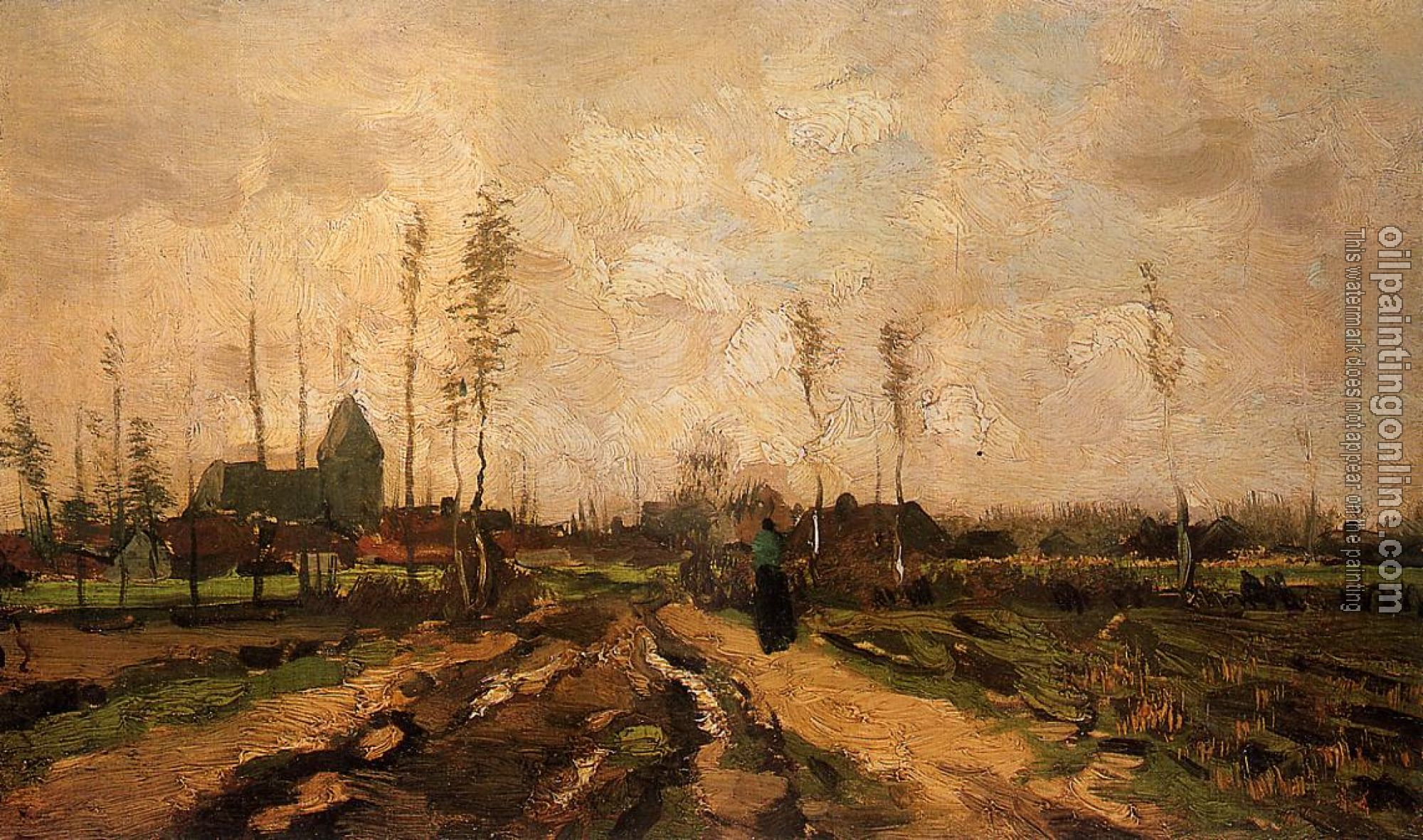 Gogh, Vincent van - Landscape with Church and Farms